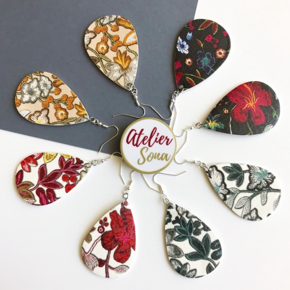 🆕 NWT Fantastic Floral Tear Drop Earrings